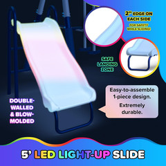 Arcadia Star Burst Swing Set: Heavy-Duty Playset with LED Slide & Swings