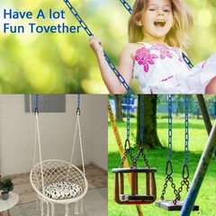 2 Swing Chains Heavy Duty (63″) Fully Plastic Coated with 4 Free Quick Links …