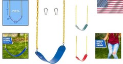 Outdoor Blue Strap Swing Seat for Kids – Heavy Duty, 250 lbs Capacity, Durable