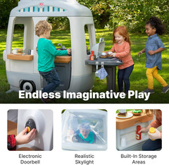 Step2 Adventure Camper Kids Playhouse, Indoor/Outdoor Playset with Kitchenette,