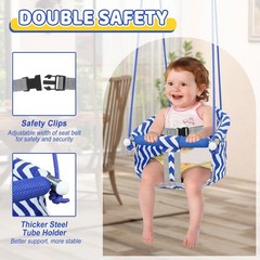Comfy Toddler Swing Seat, Heavy-Duty Canvas Hanging Tree Baby Swings