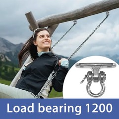 Heavy Duty Anti-Rust 304 SS Swing Hangers, 2000lb, Indoor Outdoor 2-Pack