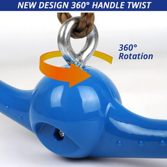 Ninja Twister Swing 360° Spin Handle Slackline Obstacle Course Playground Kids
