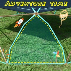 13ft Kids Dome Climber for Outdoor Play – 1000LB Rust Resistant Steel w/ Hammock