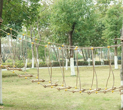 Outdoor Bridge Rope Ladder for Kids Rope Bridge Outdoor Obstacle Course Solid Wo