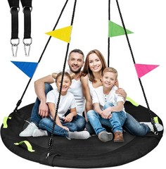 Giant 60 Inch Saucer Swing, Supports 900lbs, All Family Outdoor Play