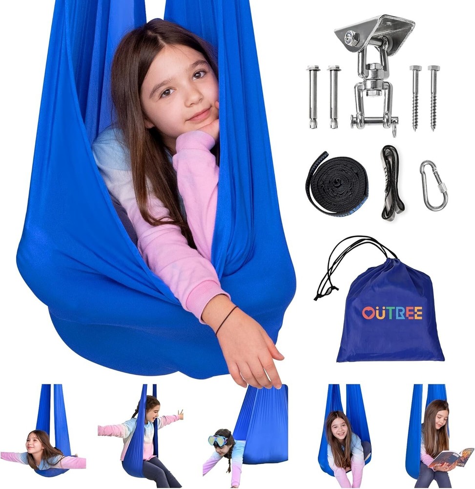 Sensory Swing for Kids with 360° Swivel Hanger, Indoor Therapy Swing Great