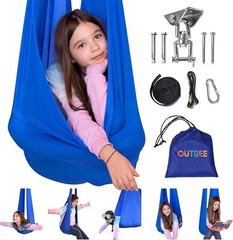 Sensory Swing for Kids with 360° Swivel Hanger, Indoor Therapy Swing Great