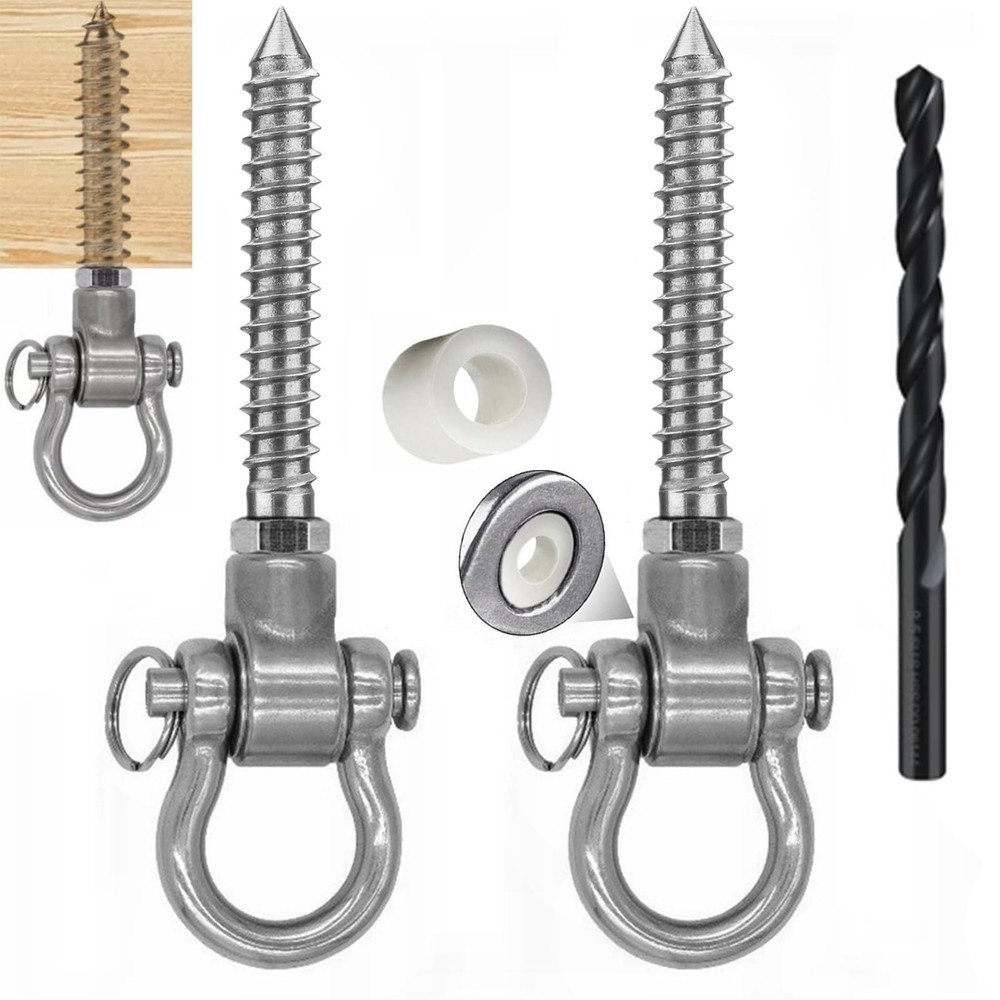 2 Bearing Swing Hangers Permanent Anti Rust Heavy Duty 180° Swing, 1500 lb Ca…