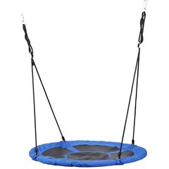 48″ Blue Saucer Tree Swing Set 800lb Weight Capacity Waterproof for Kids Adults