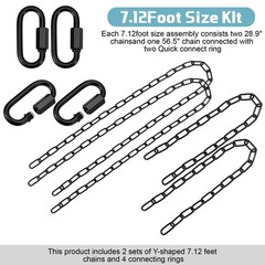 Heavy Duty Porch Swing Hanging Chain Kit (2 Pack) 1500 Lbs Capacity, Up to 7….