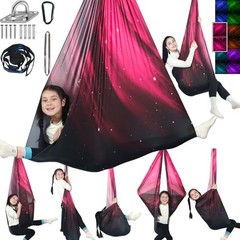 Sensory Swing for Kids Holds up to 300lbs Indoor & Outdoor Therapy Space Pink