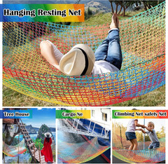 Climbing Cargo Net 6.5 X 9.8 Ft Large Kids Backyard Climbing Net Double Layers