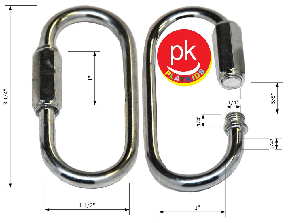 Swing Set (2) Quick Link Hooks connector hardware play set swing seat quicklink