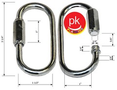 Swing Set (2) Quick Link Hooks connector hardware play set swing seat quicklink