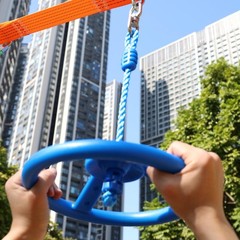 2-Pack Ninja Wheel Obstacle for Kids – 360° Rotatable Swing Monkey Wheel for …