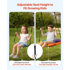 Uimoso Outdoor Swing Set with Two Seats and Sturdy A-Frame Design for Kids
