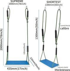 Heavy Duty Swing Seat Non-Slip with Tree Rope Adjustable Swing Set Accessorie…