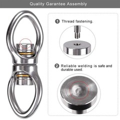 Dolibest Swing Swivel with 2 Bearing,Safest Rotational Silver Closed ( 1pack)