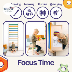 Swedish Ladder with Convertible Play Table | Montessori Climbing Set for Kids, I