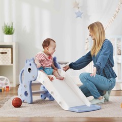 Engaging Baby Slide 3-in-1 Set 41.7×20.3×20.5in Blue Interior Design