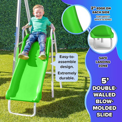 Super Saucer Hoop and Swing Outdoor Backyard Swing Set with Basketball Hoop, Sau