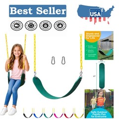 Green Swing Seat Kit with Heavy Chains – Safe & Easy Install for Kids & Adults