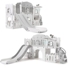 8 in 1 Toddler Slide Playset Indoor Playground Kids Baby Outdoor Indoor Playset