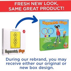 Hopscotch Rings, 12 x 11 Inch Rings & 3 Bean Bags, Play Hopscotch Outdoor &