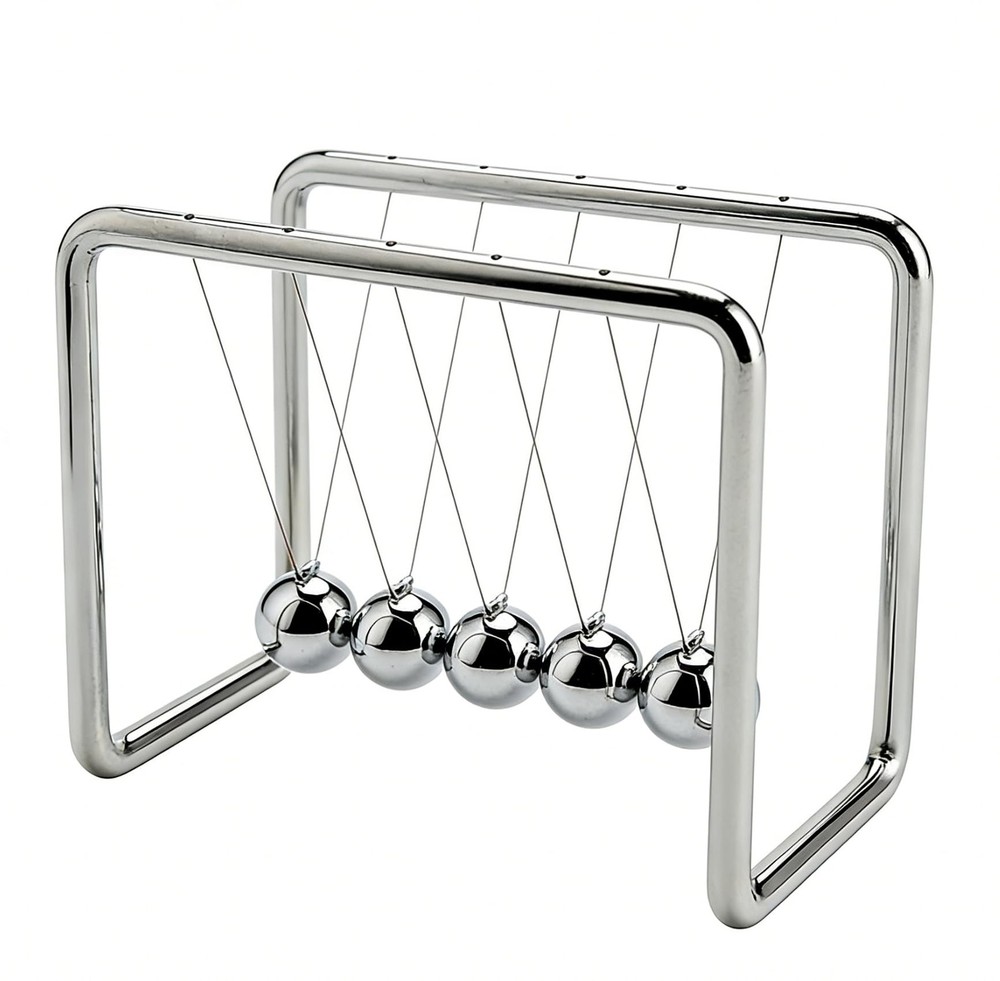 CERROPI Newtons Cradle, 25S+ Swing Time, Newton’s Pendulum 5 Balance Balls,…