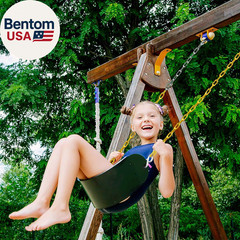 2PCS Swings Seats Heavy Duty with 66″ Chain, Playground Swing Set Accessories Re