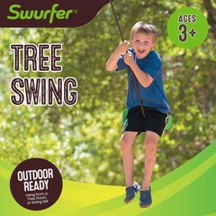 Swurfer Kids Outdoor Tree Swing: Durable, Easy Setup, Weatherproof, 150 lbs