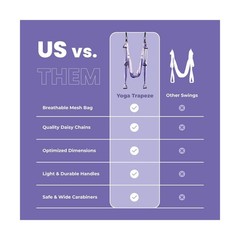 Yoga Trapeze Swing Set for Home & Outdoor | Easy Setup for Strength, Balance …