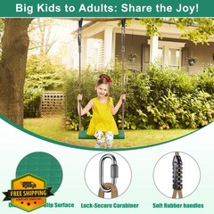 SELEWARE Swing Seat Black Green 2 Pack