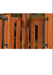 17.2 In Black Safety Handles Metal for Playground Accessories Pack of 4