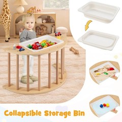 6 in 1 Climbing Arch for Toddlers w/ Collapsible Storage Bin Removable Cushion