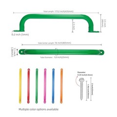 17 Inch Set of 6 with 6 Colors Steel Safety Playground Handles – Indoor
