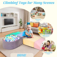 Climbing Toys for Toddlers 1-3, Foam Climb Blocks for Baby，6-Piece Baby Climb…