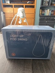 Light up Kids Pod Swing Seat, Sensory Swing with Multiple LED Light Modes & Infl