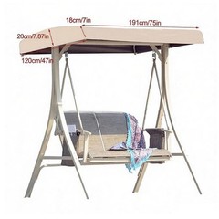 Outdoor Swing Canopy , Beige, 75 X 47 X 7.8 in