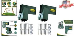 A-Frame Swing Set Brackets – Heavy-Duty Steel – Green – All Mounting Hardware