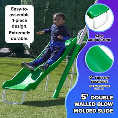 Park Ridge Metal Swing Set for Ages 3-8, 2 Swings, Standing Swing, Roman Glider,