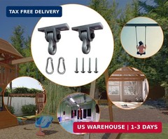 ABUSA Heavy Duty Green Swing Hangers Screws Bolts Included Over 5000 lb Capacity