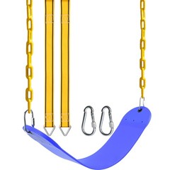 PACEARTH Swing Seat with Heavy Duty 68.9 inch AntiRust Plastic Coated Chains,…