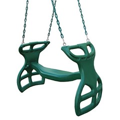 WS 3452 Heavy Duty Two Person Dual Glider Swing, with Coated Chains to