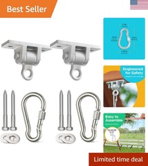 Swing Set Hangers – 2 Heavy Duty Brackets with Locking Snap Hooks for Porch, …