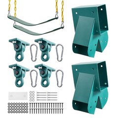 Uimoso Heavy-Duty A-Frame Swing Set Brackets with Seats and 4 Hangers