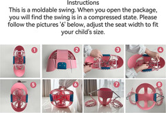 Toddler Swing, Full Bucket Baby Swing Seat & Iron Chains (Pink) | Baby Swing Out