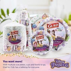 for Kids Disney Princess Disposable Paper 12 Ounce – 40 Count Multicolor