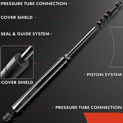 Front Hood Lift Supports Struts 2PC 1998-2002 Honda Accord Sedan Coupe